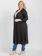 PLUS SIZE LONG SLEEVE OPEN FRONT CARDIGAN